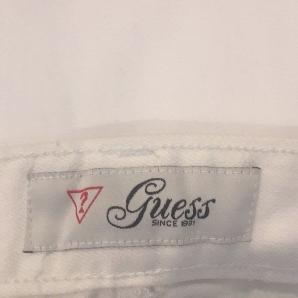 Cropped three quarter guess white jeans size 26 - Picture 3 of 4